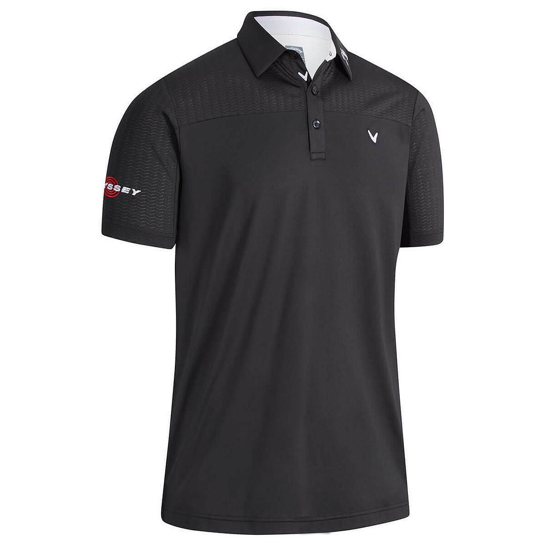 Callaway Golf Mens Odyssey Ventilated Block Stretch Golf Polo